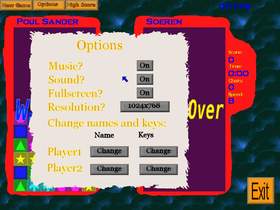 The options menu in the old days